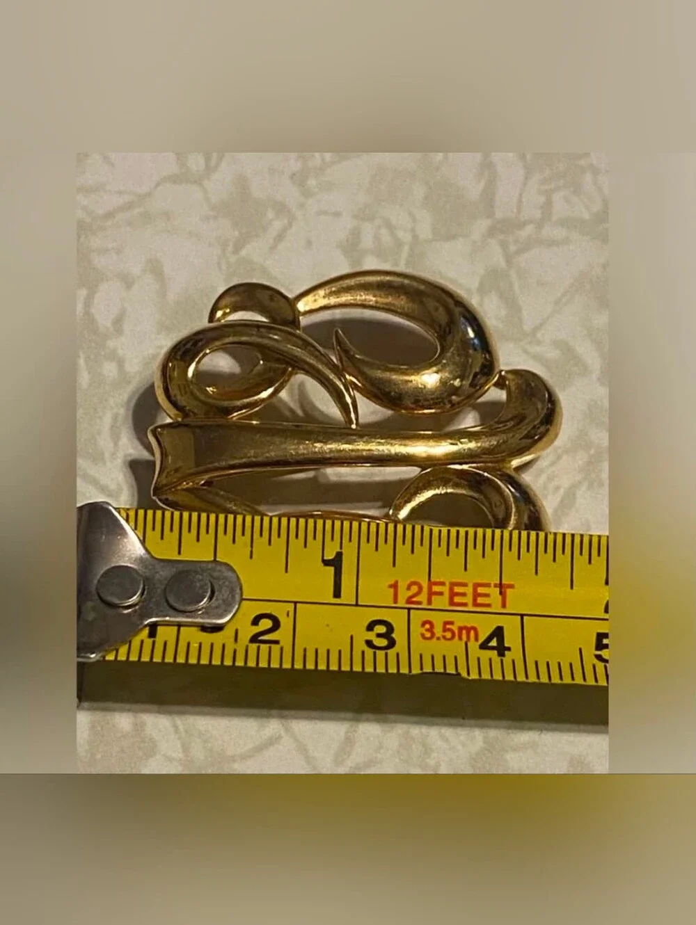 Vintage Gold Tone Signed Monet Pin #6093